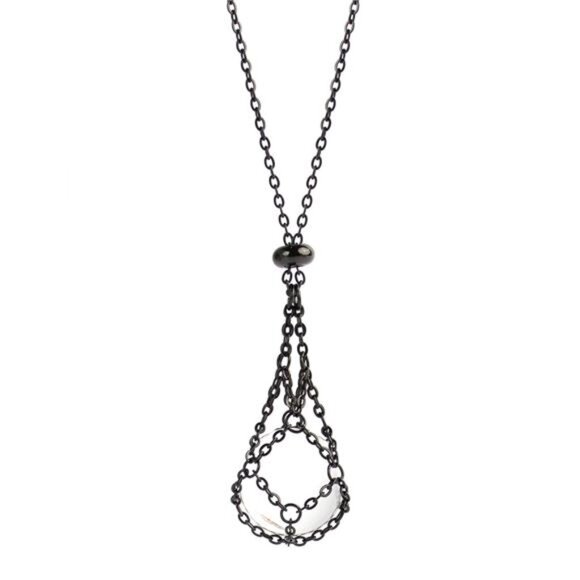 22Inch Stainless Steel Interchangeable Crystal Holder Necklace Chained for Men